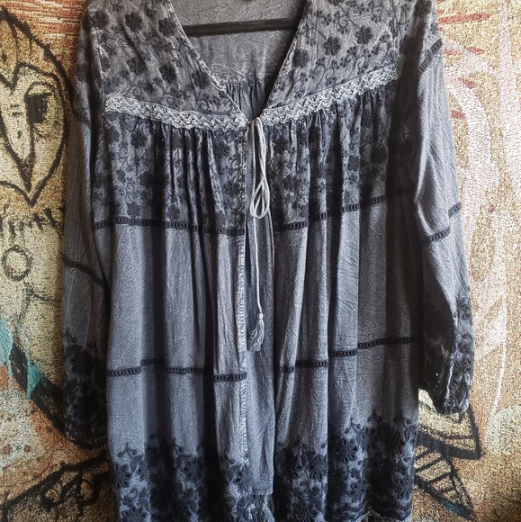 Indigo Thread co 100% rayon duster - Picture 1 of 3